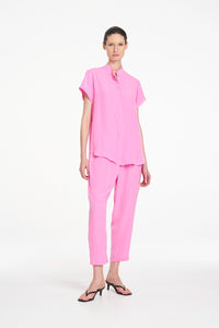 Mela Purdie Soft Stand Shirt in Vivid Pink F67 8629 - Pre-Order November Delivery