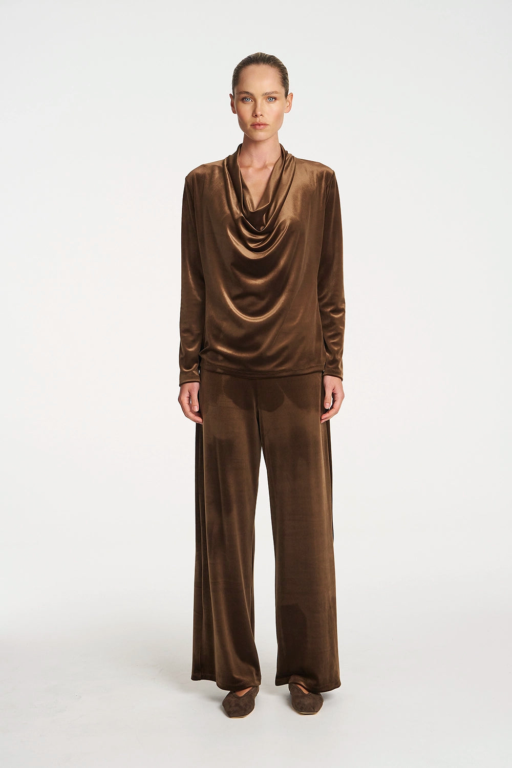 Mela Purdie Palazzo Pant In Nutmeg F310 1777 - Pre-Order April Delivery