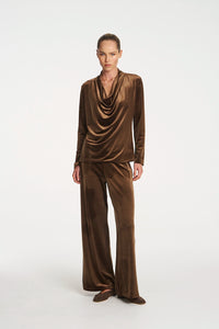 Mela Purdie Drape Top In Nutmeg F310 8971 - Pre-Order April Delivery