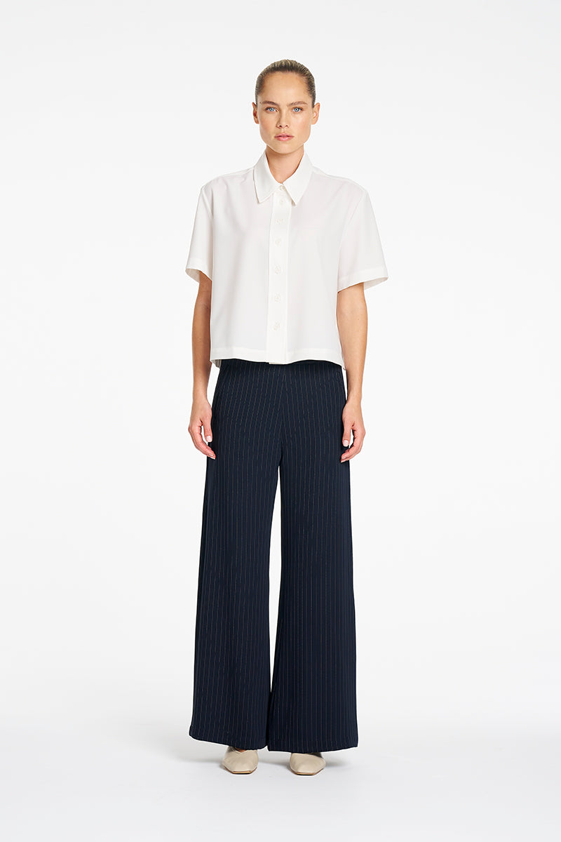 Mela Purdie Crop Shirt in Chalk F618 4244 - Pre-Order August Delivery