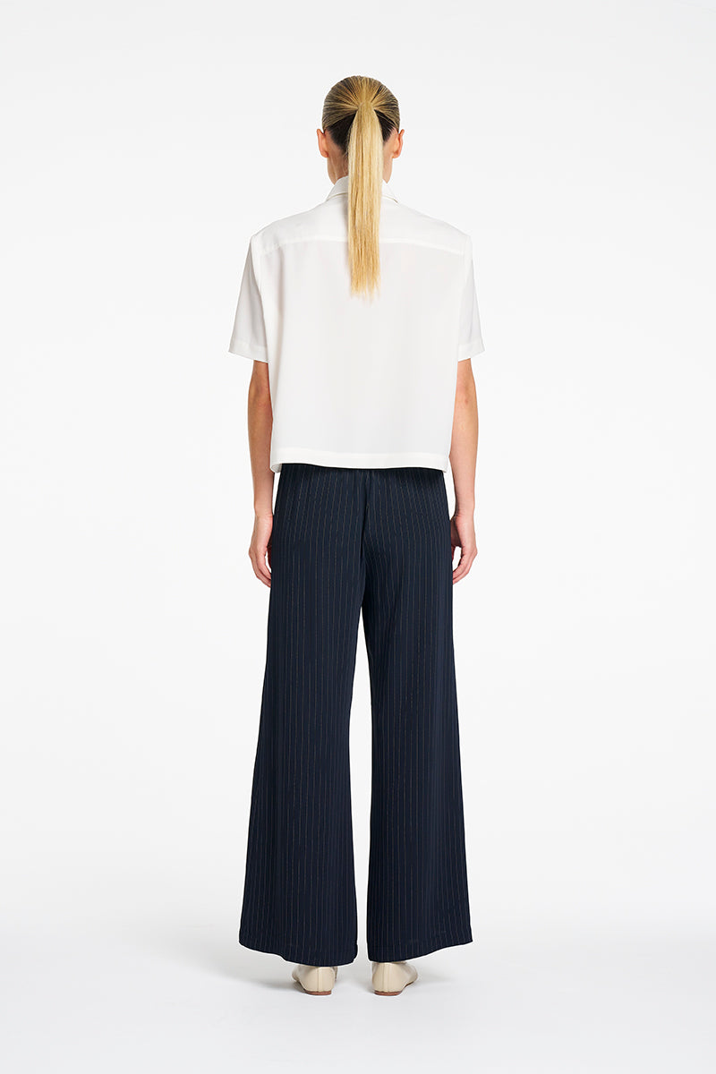 Mela Purdie Crop Shirt in Chalk F618 4244 - Pre-Order August Delivery