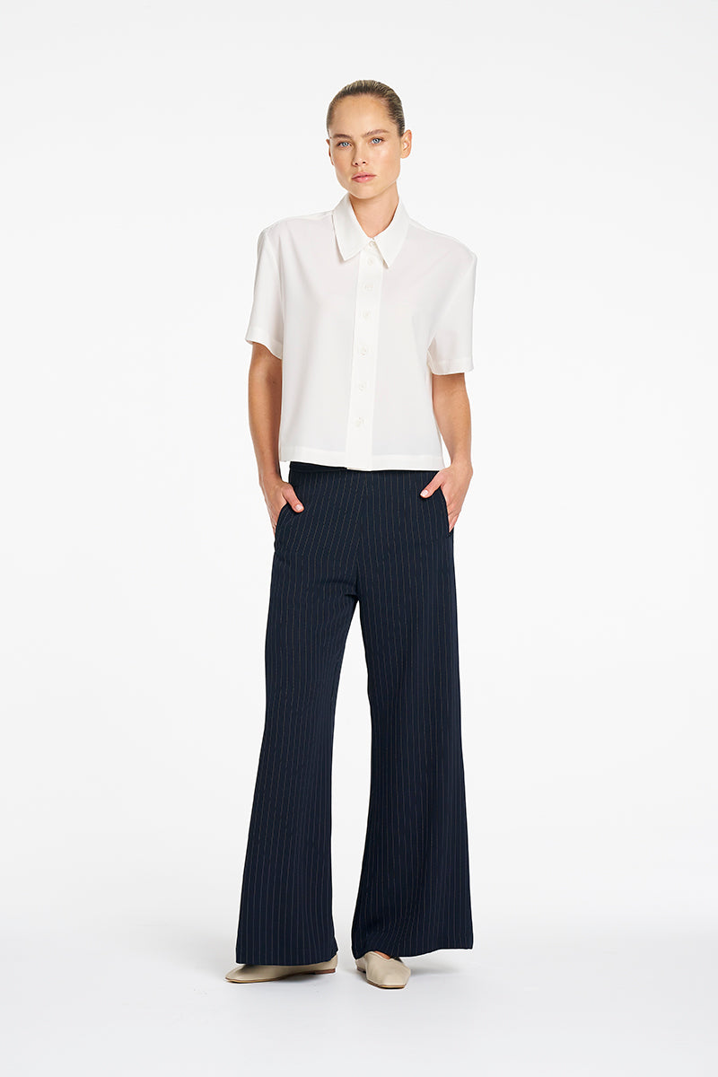 Mela Purdie Crop Shirt in Chalk F618 4244 - Pre-Order August Delivery