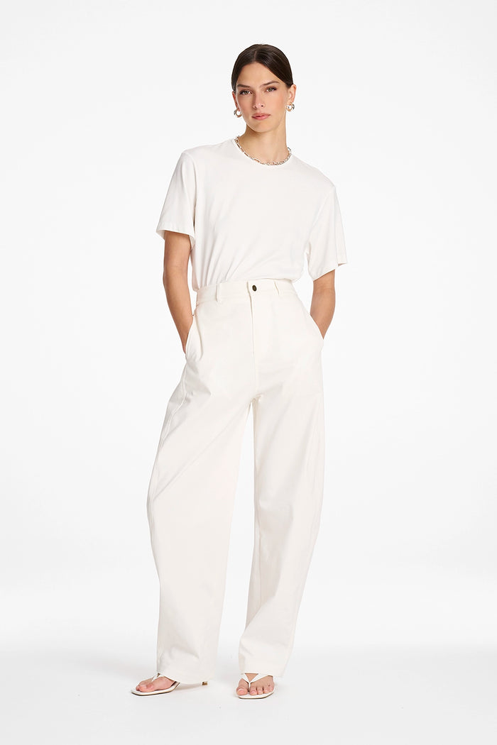 Mela Purdie Box Tee in White F01 8726 - Pre-Order October Delivery