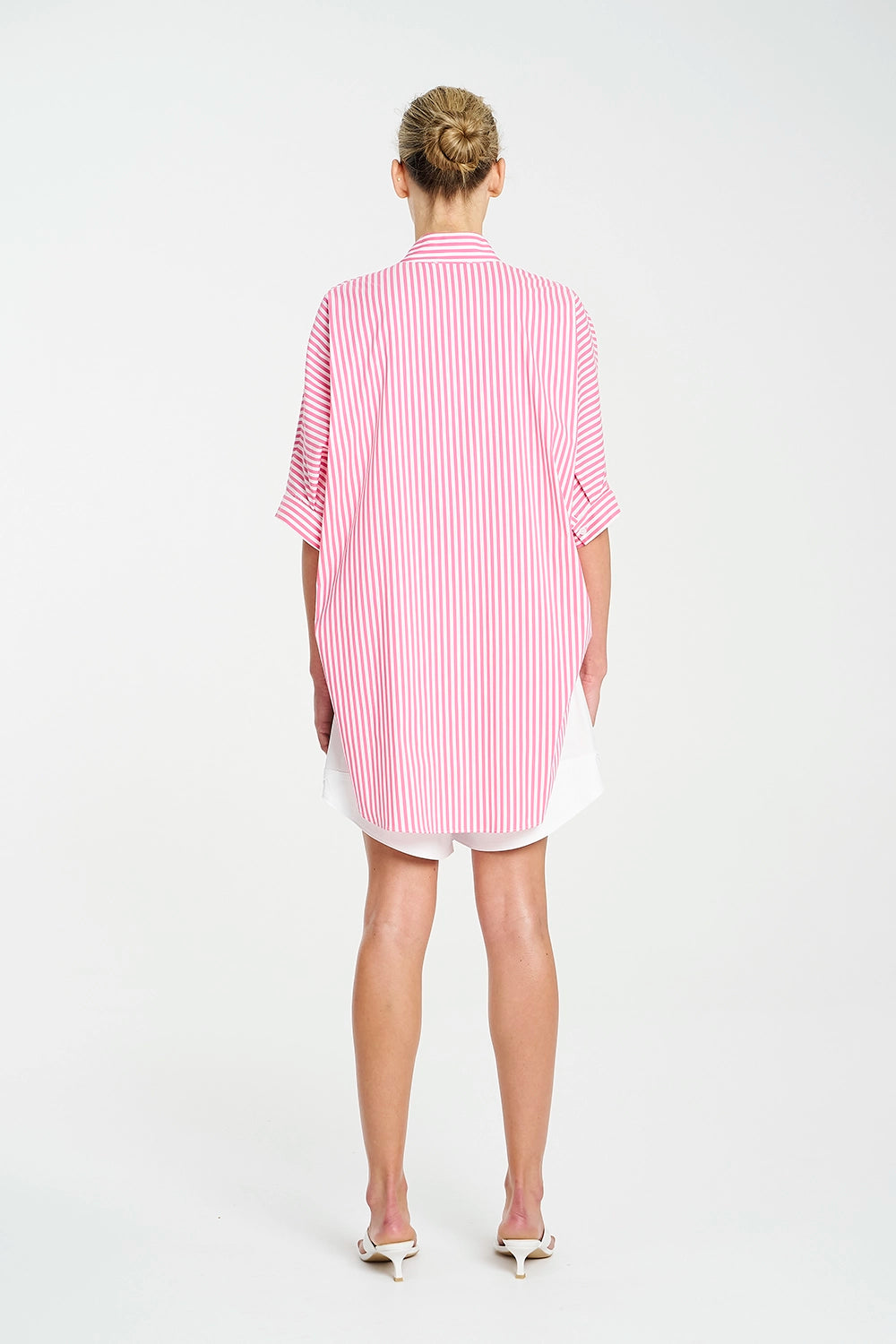 Mela Purdie Villa Overshirt In Hot Pink/White F731 8801 - Pre-Order November Delivery