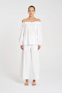 Mela Purdie Breeze Blouse in White F65 8843