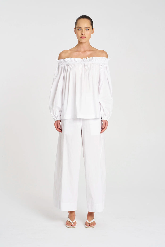 Mela Purdie Breeze Blouse in White F65 8843