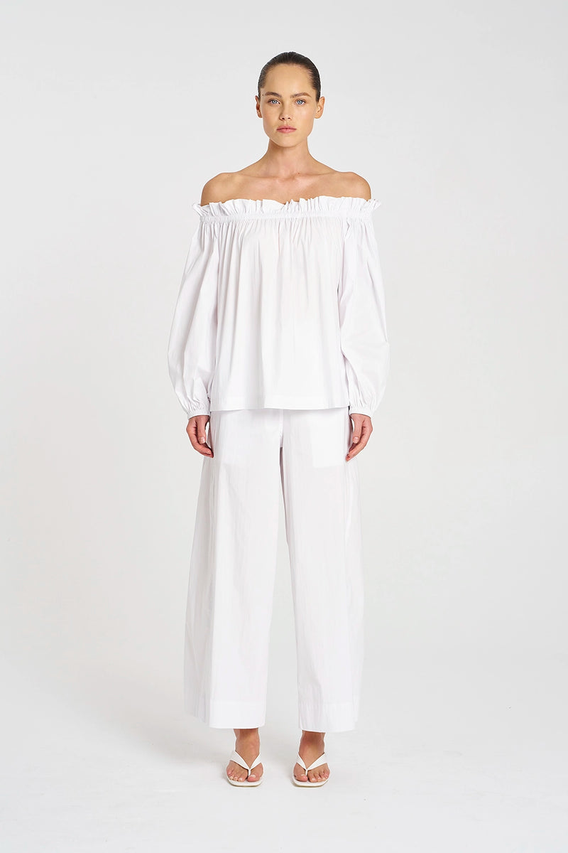 Mela Purdie Breeze Blouse in White F65 8843