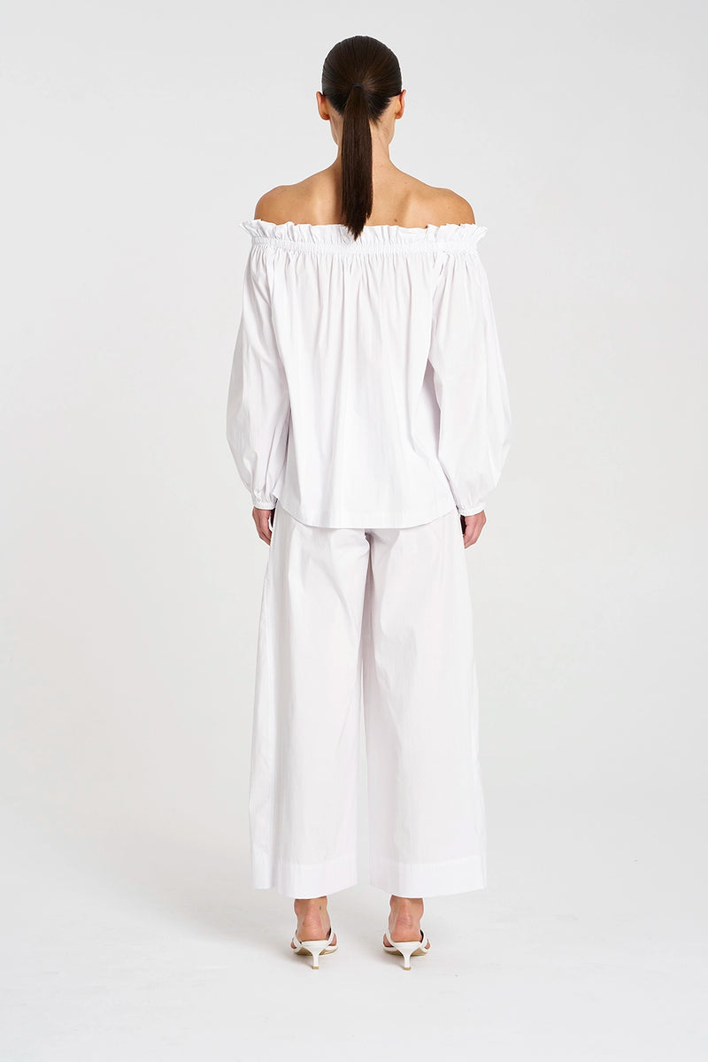 Mela Purdie Breeze Blouse in White F65 8843