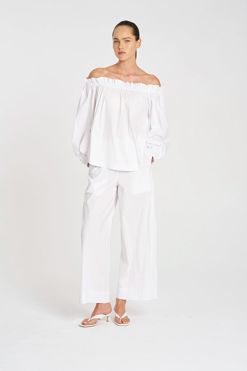 Mela Purdie Breeze Blouse in White F65 8843