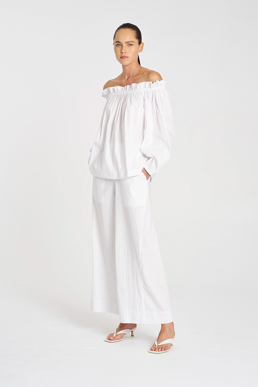 Mela Purdie Breeze Blouse in White F65 8843