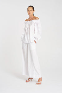 Mela Purdie Breeze Blouse in White F65 8843
