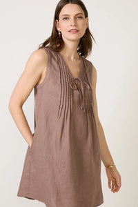 Splendid Stella Linen Mini Dress in Wicker RS6D420