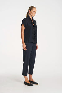 Mela Purdie Lariat Shell in Navy F67 8986