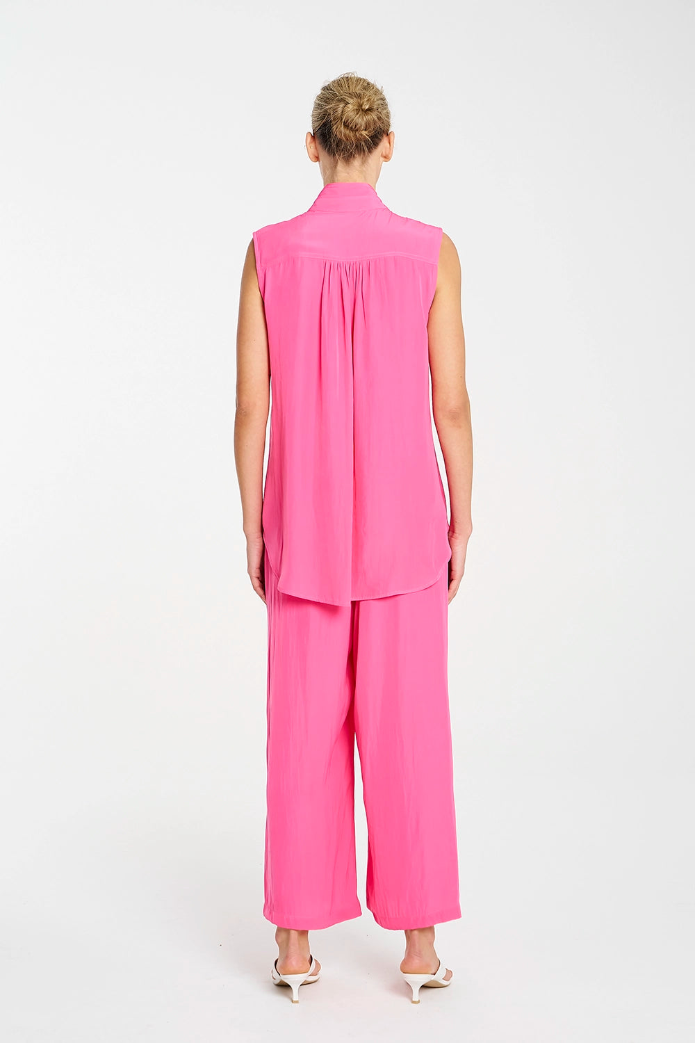 Mela Purdie Tab Slide Tank In Hot Pink F67 8146