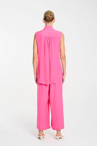 Mela Purdie Tab Slide Tank In Hot Pink F67 8146