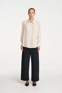 Mela Purdie Gathered Blouse In Vanilla F67 8984 - Pre-Order April Delivery