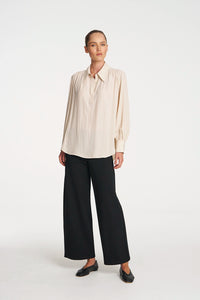 Mela Purdie Gathered Blouse In Vanilla F67 8984 - Pre-Order April Delivery
