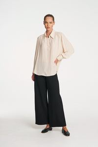 Mela Purdie Gathered Blouse In Vanilla F67 8984 - Pre-Order April Delivery