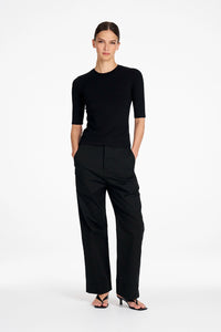 Mela Purdie Half Sl Top in Black F01 80063