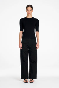 Mela Purdie Half Sl Top in Black F01 80063