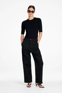 Mela Purdie Half Sl Top in Black F01 80063