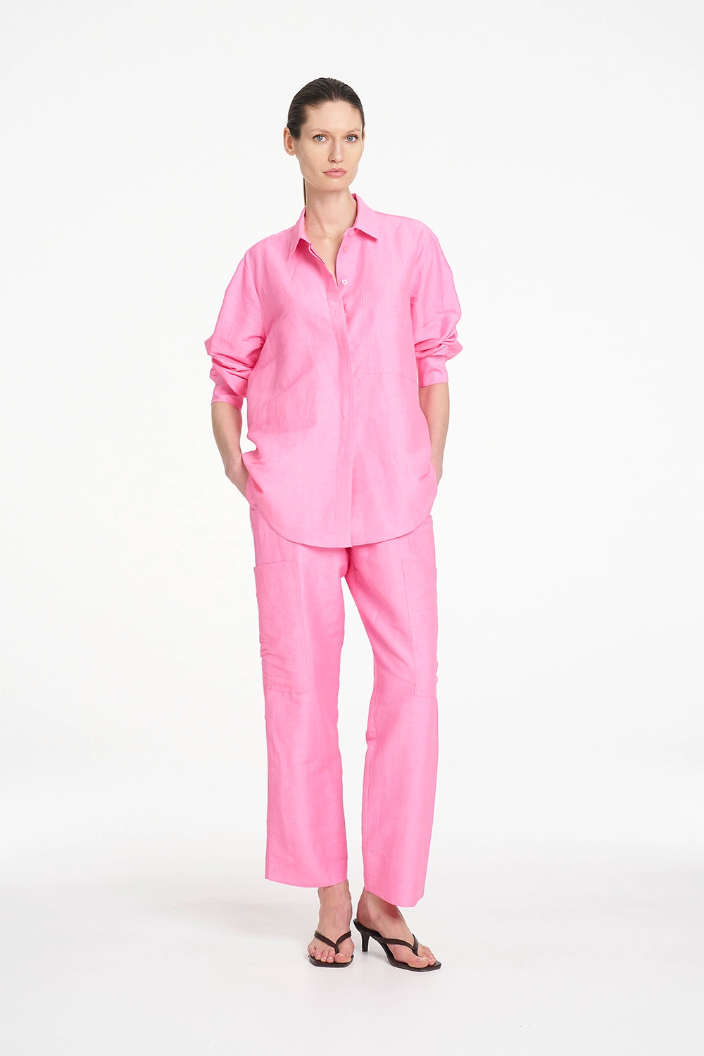 Mela Purdie Saville Shirt in Peony F628 8920 - Pre-Order November Delivery
