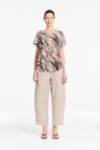 Mela Purdie Barrel Leg Pant in Fawn F416 10002 - Pre-Order August Delivery