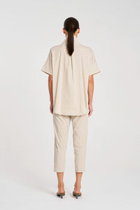 Mela Purdie Half Zip Shirt in Biscotti F65 8572