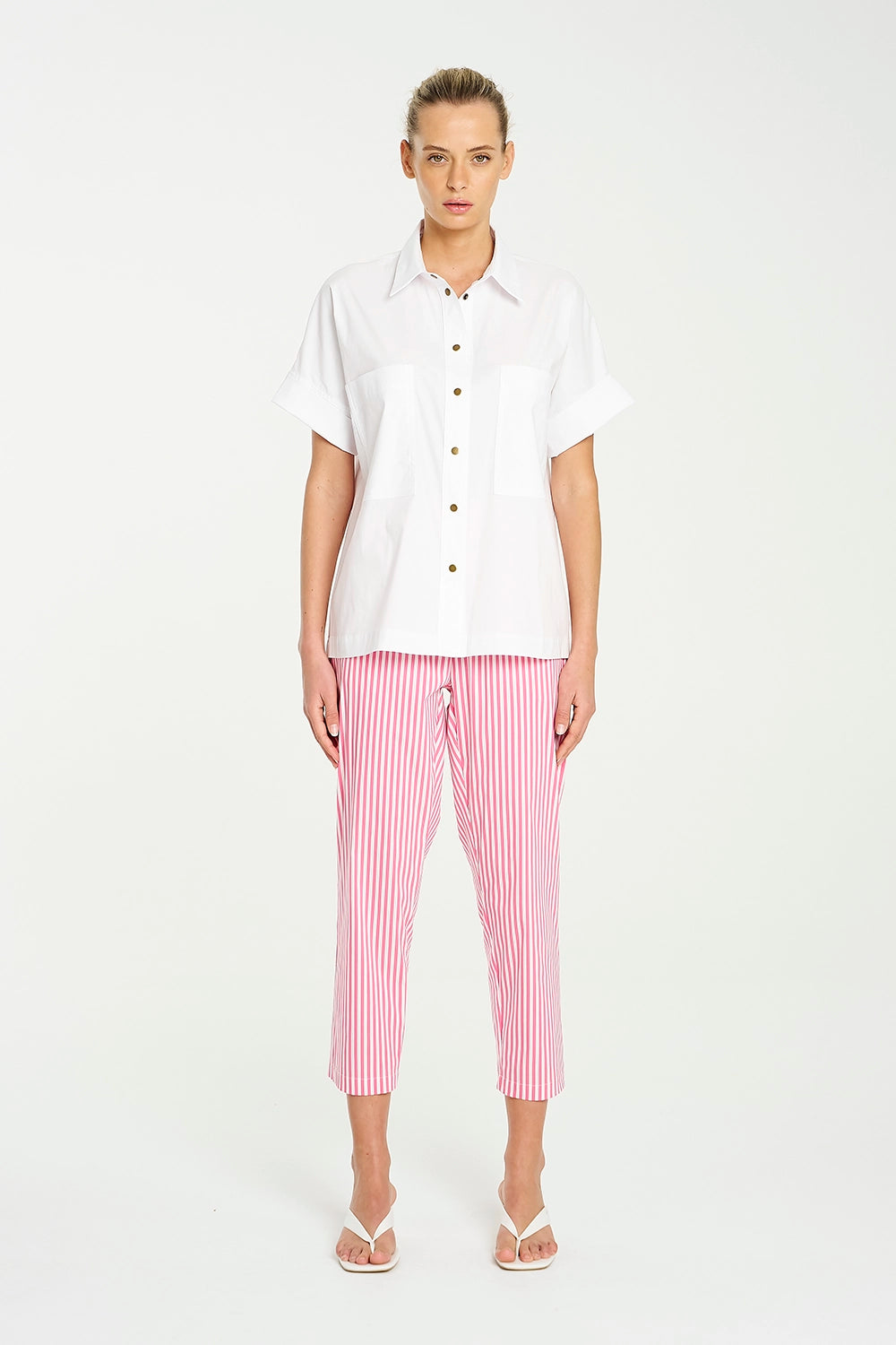 Mela Purdie Nomad Pant In Hot Pink/White F731 1478 - Pre-Order November Delivery