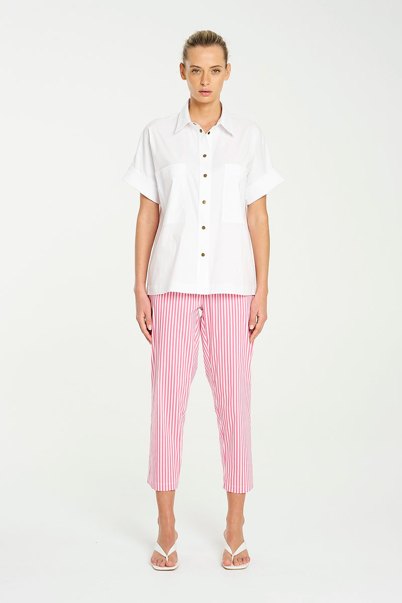 Mela Purdie Nomad Pant In Hot Pink/White F731 1478 - Pre-Order November Delivery