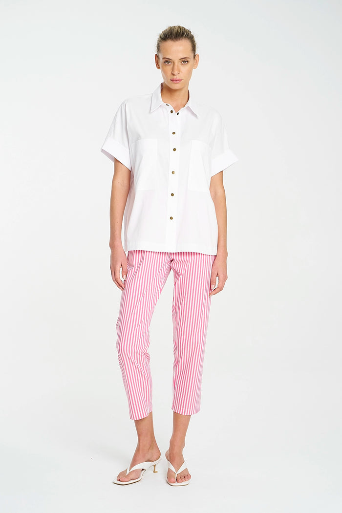 Mela Purdie Nomad Pant In Hot Pink/White F731 1478 - Pre-Order November Delivery