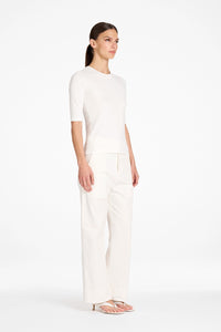 Mela Purdie Half Sl Top in White F01 80063