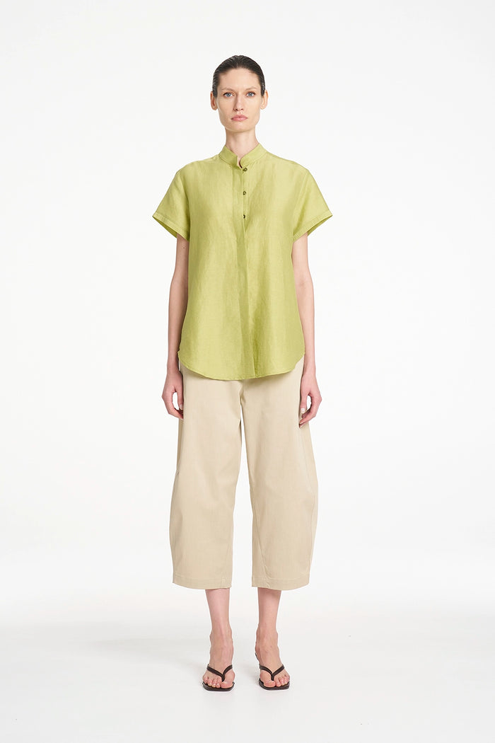 Mela Purdie Soft Stand Shirt in Citron F628 8629 - Pre-Order November Delivery