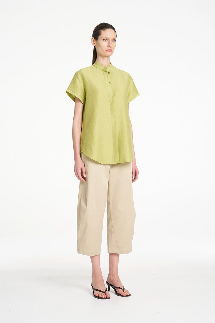 Mela Purdie Soft Stand Shirt in Citron F628 8629 - Pre-Order November Delivery