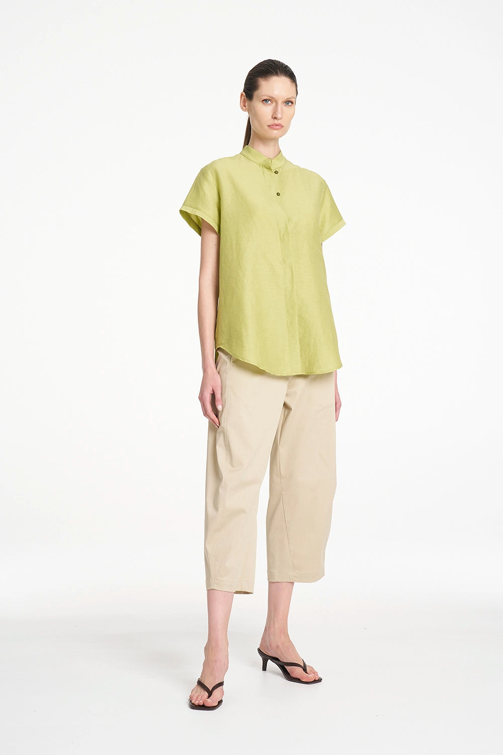 Mela Purdie Soft Stand Shirt in Citron F628 8629 - Pre-Order November Delivery