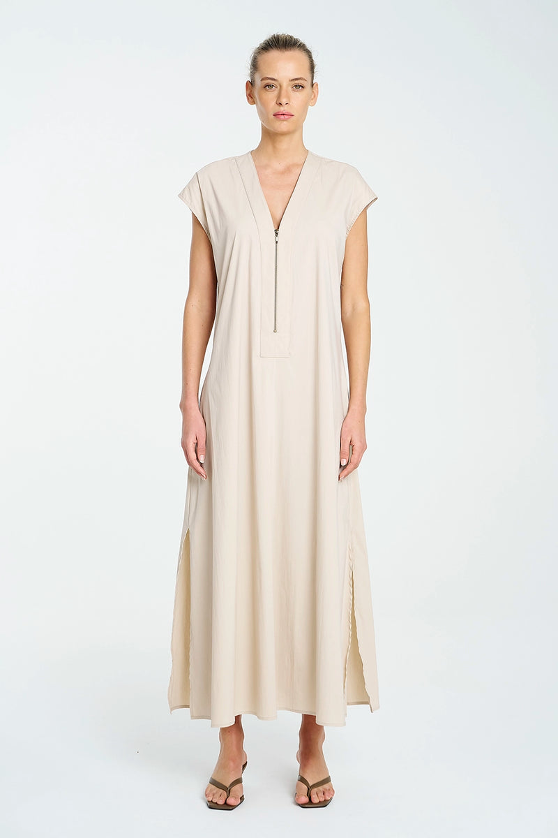 Mela Purdie Zip Slice Dress In Biscotti F65 3035