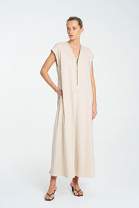 Mela Purdie Zip Slice Dress In Biscotti F65 3035