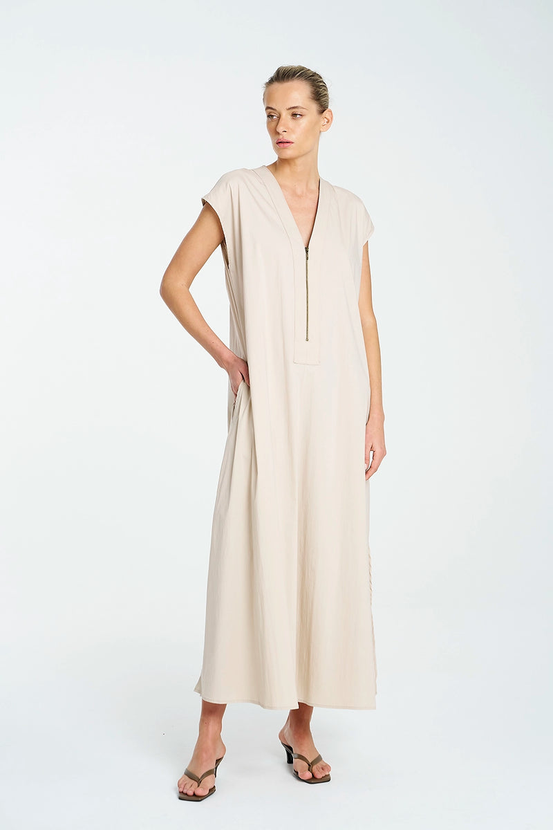 Mela Purdie Zip Slice Dress In Biscotti F65 3035