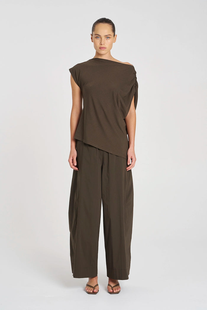 Mela Purdie Drape Shell in Hide F01 8845 - Pre-Order September Delivery