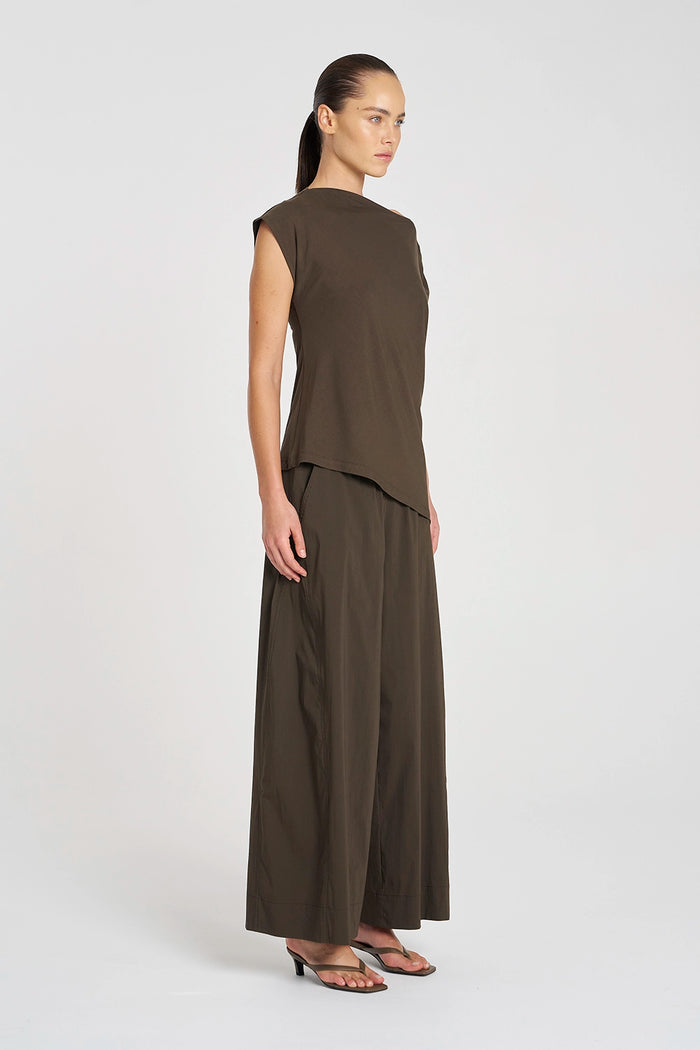 Mela Purdie Wide Cross Pant in Hide F65 1944 - Pre-Order September Delivery