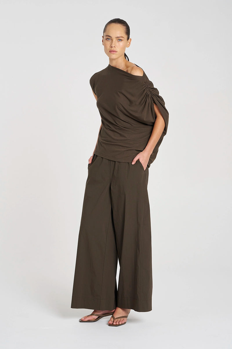 Mela Purdie Drape Shell in Hide F01 8845 - Pre-Order September Delivery