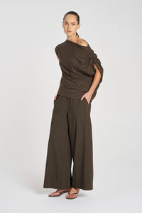 Mela Purdie Wide Cross Pant in Hide F65 1944