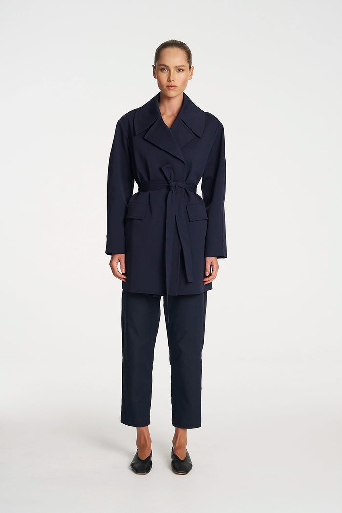 Mela Purdie Wrap Trench In Ink F103 4227