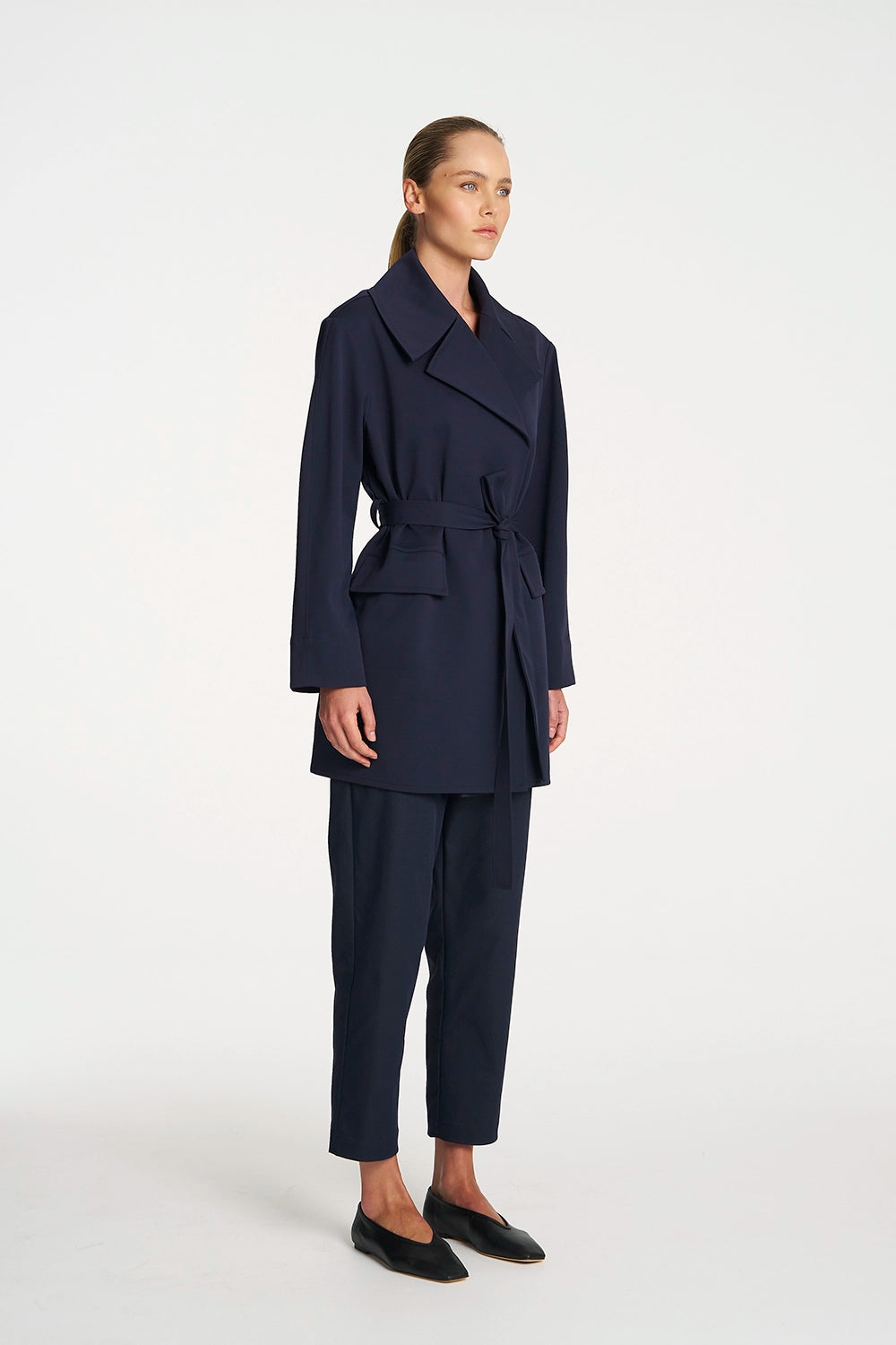 Mela Purdie Wrap Trench In Ink F103 4227