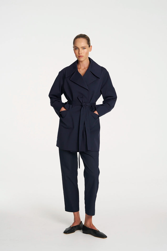Mela Purdie Wrap Trench In Ink F103 4227