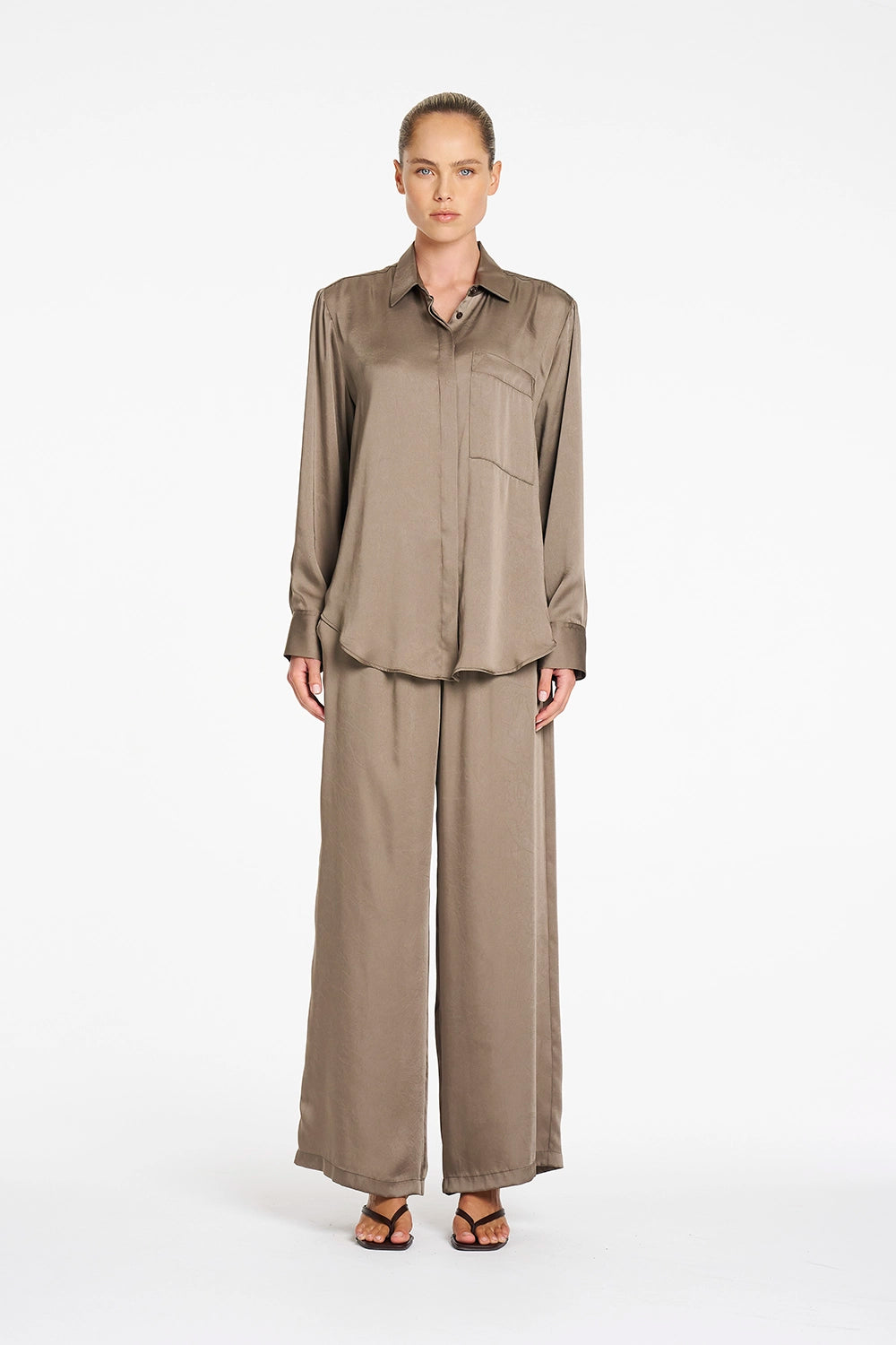 Mela Purdie Saville Shirt in Twig F624 8920  - Pre-Order September Delivery