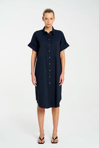 Mela Purdie Stud Shell Dress In French Navy F65 3028