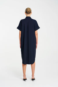 Mela Purdie Stud Shell Dress In French Navy F65 3028