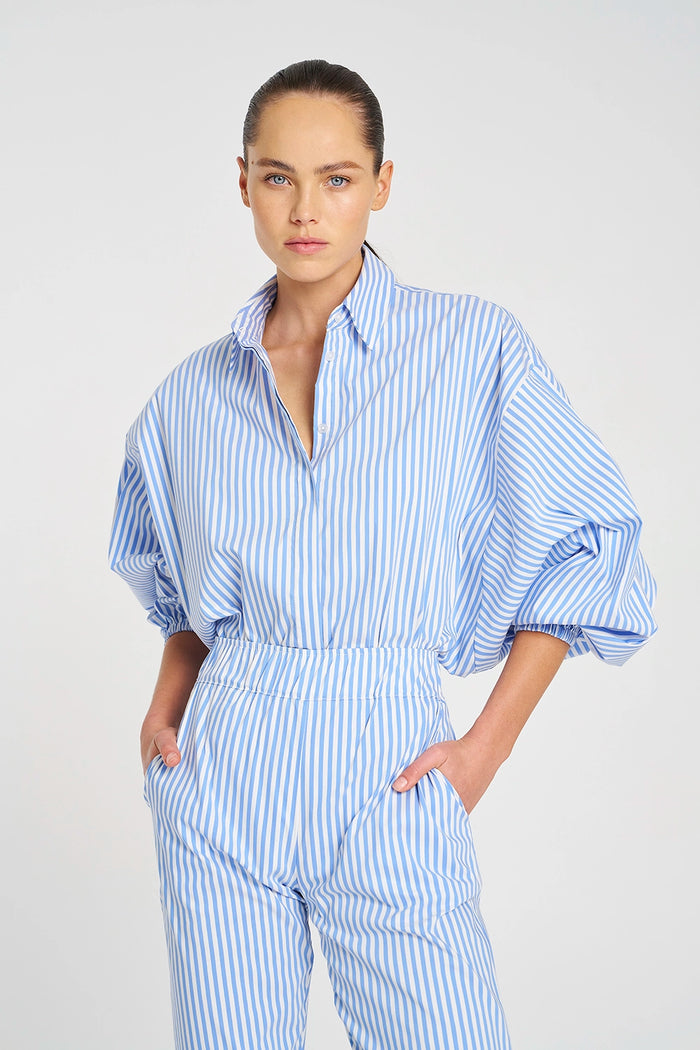 Mela Purdie Billow Shirt in Miami/White F731 8774 - Pre-Order September Delivery