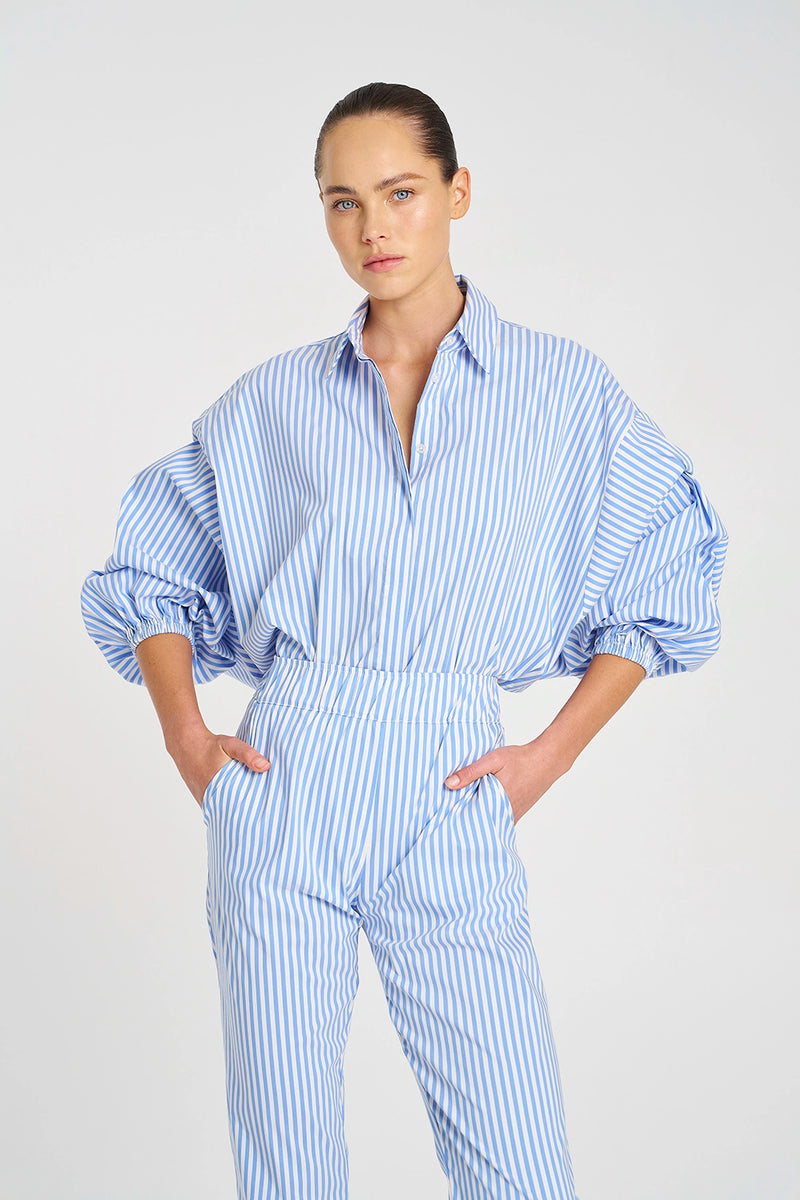 Mela Purdie Billow Shirt in Miami/White F731 8774 - Pre-Order September Delivery